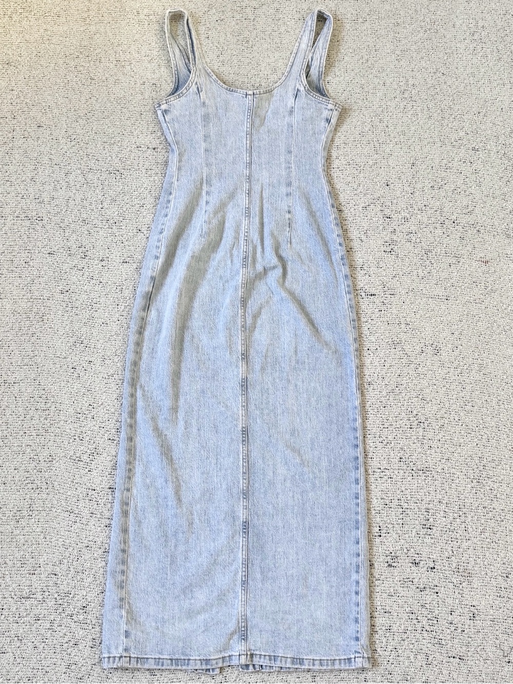 Zara Light Blue Denim Button-Front Maxi Dress Size S - Picture 9 of 10